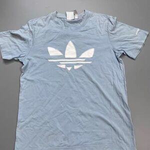 Adidas Men's Sky Blue Tee with White Logo